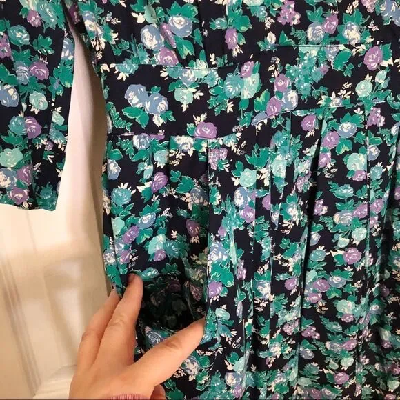 Karin Stevens Vintage Floral Print Dress 10 - Picture 4 of 8